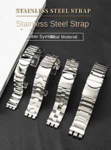 Premium Solid Stainless Steel Watch Band Straps Mens Metal Bracelet for Swatch - Picture 1 of 20