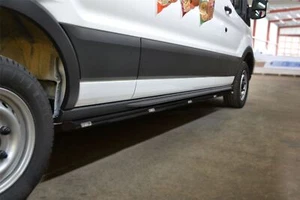 Black Side Bars + White LEDs To Fit Vauxhall Opel Combo D 2012 - 2019 Van Guard - Picture 1 of 4