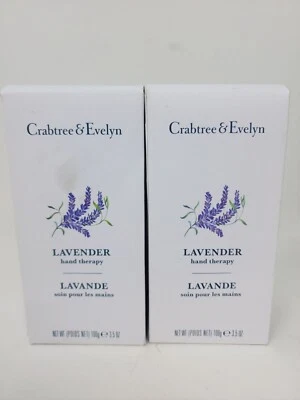 Conjunto de 2 creme condicionador intensivo Crabtree & Evelyn terapia para as mãos lavanda - Imagem 1 de 4