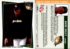 Mark Haley Signed 2010 Grandstand South Bend Silver Hawks #NNO Card Auto
