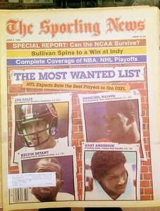 1985 The Sporting New Jim Kelly Herchel Walker USFL football on cover - Picture 1 of 1