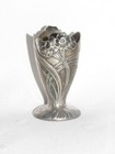 05J9 ANCIEN PETIT VASE BOUQUETIERE WMF METAL ARGENTE DECORS ART NOUVEAU 1900