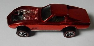 1968 REDLINE HOT WHEELS RED CUSTOM CORVETTE MATTEL CAR