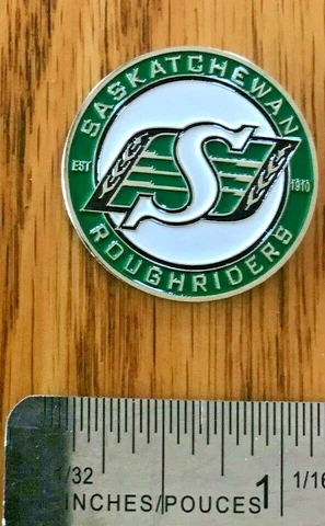 Saskatchewan Roughriders Shield Logo CFL Pin Coin Golf Ball Marker Cover