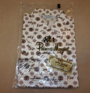 NOS Vtg Women's 32 Princess Margaret By COLONIAL Cotton SHIRT Roman Theme RETRO - Picture 1 of 8