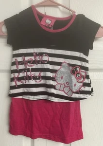 Hello Kitty Solid Tank With Striped Cover Size 4 - Picture 1 of 2