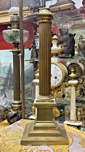 großer Petroleumlampenfuß aus Bronze 19. Jh. im Empire Stil - Bild 1 von 7