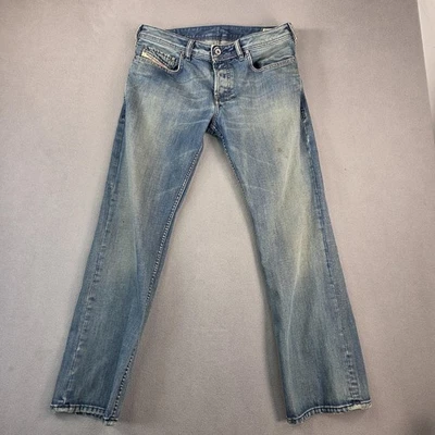 Jeans masculino Diesel Zatiny 32x30 azul denim bootcut feito na Itália lavagem 008AT - Imagem 1 de 4