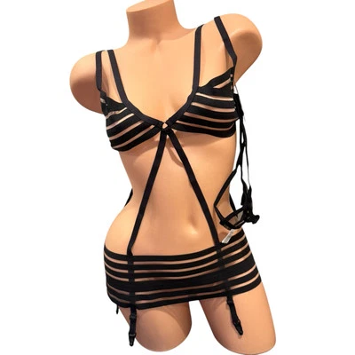 Juego de liga Frederick's of Hollywood Zuzanna con tiras Bondage M Foto 1 de 4