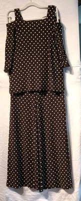 Pantalón Chicos Marrón Y Blanco Lunares LS Peek A Boo Hombros Talla 0 Foto 1 de 4