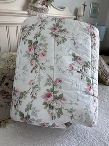 ๐ท Stunning Ralph Lauren Meadow Way Twin Comforter Pink Roses Floral EUC - Picture 1 of 8