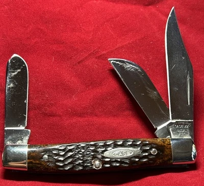 Case 1976 6375 Red Bone Large Stockman Never Carried Beautiful - Image 1 of 4