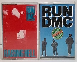 Run DMC Raising Hell & Together The LeatherCassette Tape Lot Profile Records VG+ - Picture 1 of 9