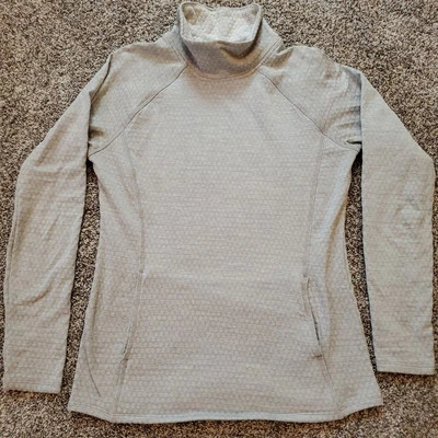 RBX Studio Mock Neck Textured Pullover Sz Medium Gray L/S Thumb Holes Pocket - Image 1 of 4