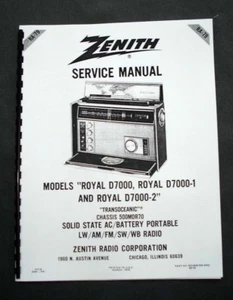 Zenith  D7000 D7000-1 D7000-2 Service Manual - Picture 1 of 1