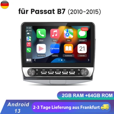10.1“ Android 14 Autoradio Carplay WIFI BT SWC Für VW Passat B7 10-2015 GPS Navi - Bild 1 von 4