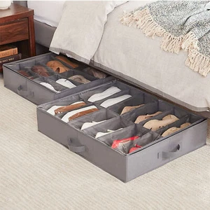 Storage Case Shoe Rack Capacity Under-bed Shoes Storage Organizer with for Shoes - Picture 1 of 9