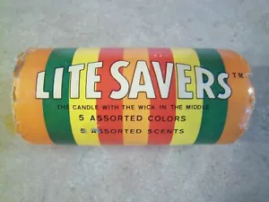 Vintage Lite Savers 5 Assorted Discs Scented Candle Life Savers RARE Candy Promo - Picture 1 of 9