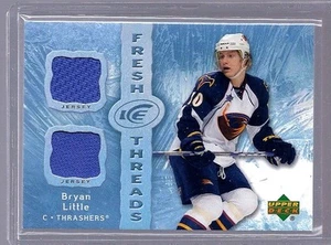 BRYAN LITTLE 2007-08 UPPER DECK ICE FRESH THREADS DUAL WORN JERSEYS ~ ROOKIE - Picture 1 of 1