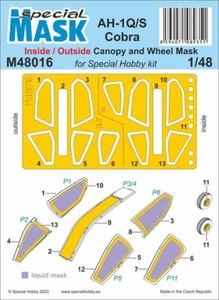 AH-1Q/S Cobra Inside/Outside MASK 1/48 M48016 SPECIAL MASK Special Hobby - Picture 1 of 1