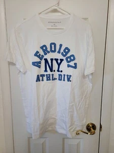 AEROPOSTALE HERREN WEISS T-SHIRT GRÖSSE XL SUPER WEICH NEU OHNE ETIKETT - Bild 1 von 3