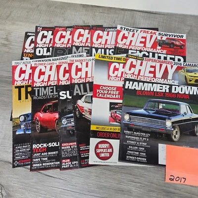 Chevy High Performance Magazine 2017 All 12 Issues Complete Racing Automotive - Image 1 of 4