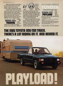 Toyota Pickup Truck 1985 Print Ad Payload - Picture 1 of 2