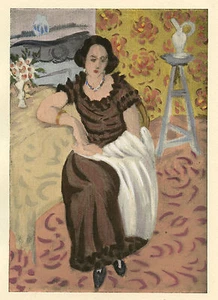 Pochoir Henri Matisse "Femme en robe brune" - Photo 1 sur 2