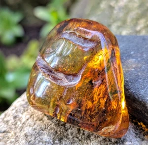 32,3 gr. Piedra orgánica suelta ámbar grande natural pulida genuina forma única - Imagen 1 de 7