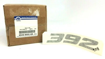 Dodge Challenger 392 2017-2020 guardabarros delantero negro calcomanía transferencia nuevo OEM Foto 1 de 3