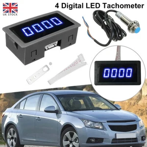 4 Digital LED Tachometer RPM Speed Meter Car Meter Proximity Switch Sensor UK - Picture 1 of 20