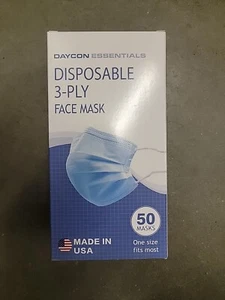 Daycon Essentials Disposable 3-PLY Face Mask, One size Fits Most (50 Count) - Picture 1 of 2