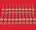 Bbc 348 409 Oil Pan Stud Kit Bolts Polished Stainless Steel Set Chevy 1958-1965