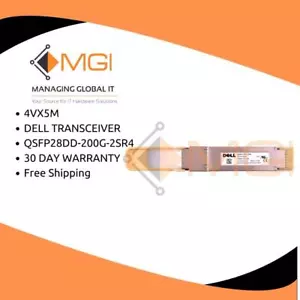 4VX5M DELL QSFP28DD-200G-2SR4 2X 100G BASE-SR4 100M MMF TRANSCEIVER - Picture 1 of 3
