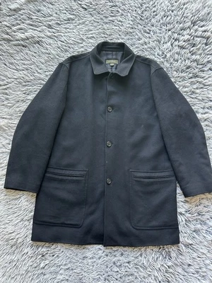 Ermenegildo Zegna Coat Mens 2XL Black Wool Cashmere Blend Overcoat Italy - Image 1 of 4