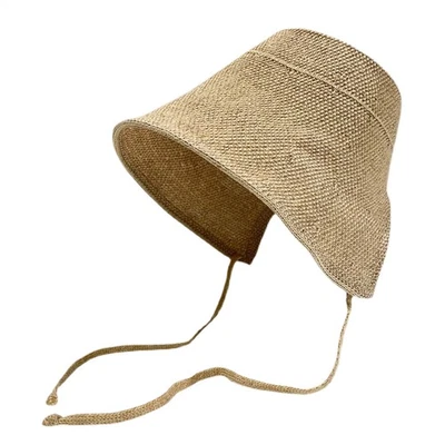 Sombreros para el sol para mujer plegables vintage gorra Pioneer con corbata de algodón y adecuados Foto 1 de 4