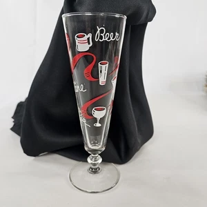Vaso de cerveza transparente Pilsner vintage años 50 idiomas Pivo Lims cerveza cerveza cerveza LEER⬇ - Imagen 1 de 11