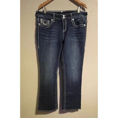 Women's Jeans Size 15/16 Vigoss The New York Boot Cut Embellished Pockets - Image 1 of 4