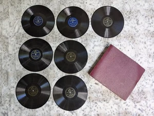 Vintage 1940s Lot Of 7 Records 78 rpm 10” G. Miller BLUEBIRD Rca Albums - Picture 1 of 12