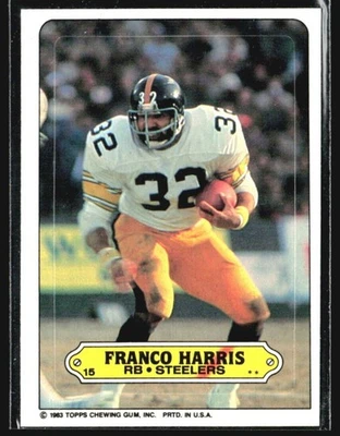 1983 Topps - Stickers Franco Harris #15 - Image 1 of 2