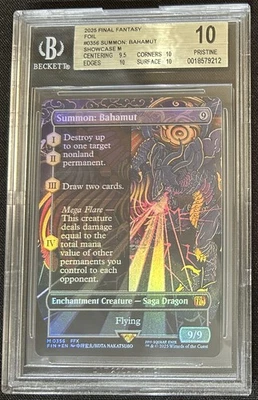 BGS 10 Pristine Summon: Bahamut 356 Foil Showcase Mythic Final Fantasy MTG - Image 1 of 2