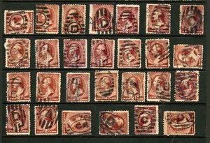 Sc #210 Collection LETTER Fancy Cancel 2 Cent Washington Banknote 1883 US 21-11a - Picture 1 of 3