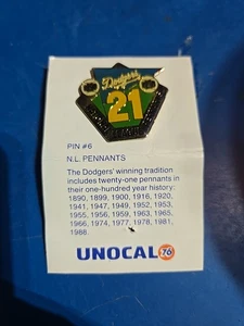 Los Angeles Dodgers Unocal 76 Lapel #6 Pin/21 National League Pennants - Picture 1 of 1