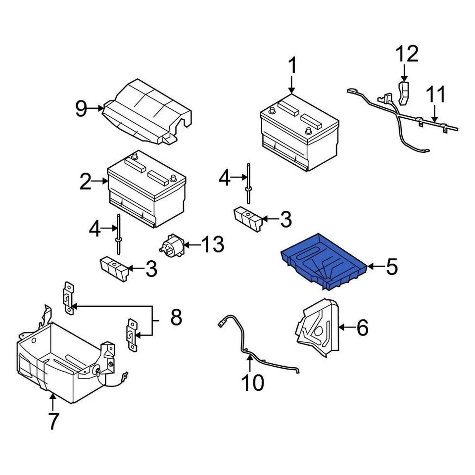 For Ford E-350 Super Duty 1999-2025 Ford 3C2Z10732A Battery Tray Foto 1 de 3