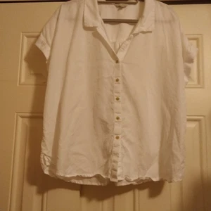 Lucky Brand Damen weiße Bluse Flügelärmel Lyocellstoff Größe Extra Large  - Bild 1 von 6