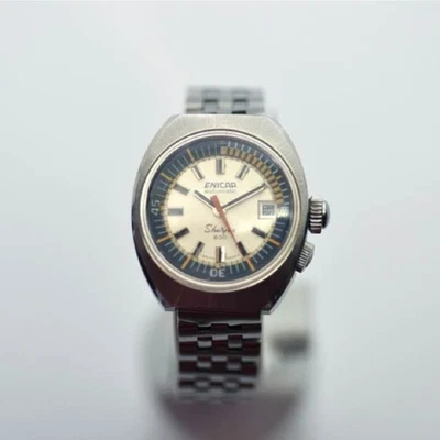 Rare Antique Enicar sherpa 600 Automatic 1970's Divers Women's watch - Image 1 of 4