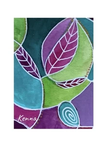 Aceo By Kenna Painting Abstract Original Art Card 2.5” X 3.5” Signed - Picture 1 of 4