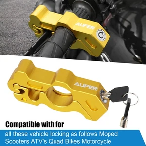Motorcycle Anti Theft Throttle Clutch Brake Lock Handlebar Grip Lock w/ 2 Keys - Imagen 1 de 8