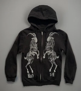 Vintage Black Veil Brides Rock Band Full Zip Hoodie Sz S Motley Gothic Punk Y2K - Picture 1 of 13