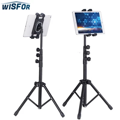 WISFOR Supporto Treppiede Tablet Regolabile da Pavimento 4,7-12,9" Supporto Telefono per iPad - Immagine 1 di 4